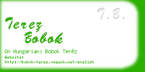 terez bobok business card